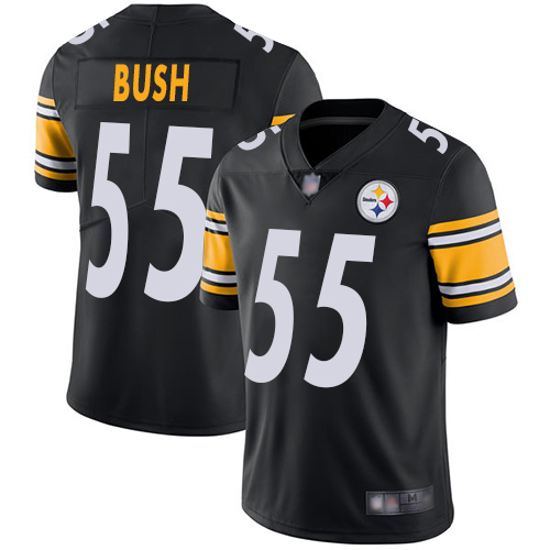 Men Pittsburgh Steelers Football 55 Limited Black Devin Bush Home Vapor Untouchable Nike NFL Jersey